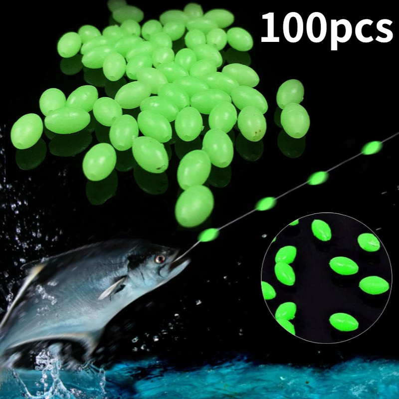 100pcs/lot Oval Night Luminous - Fishing Lure Accessories บทวิจารณ์และราคา