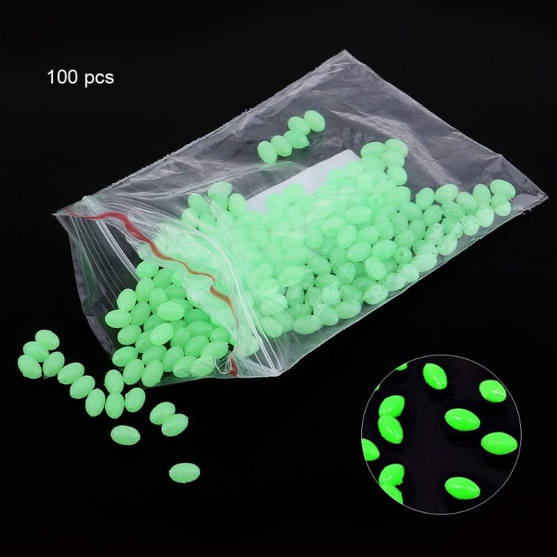 100pcs/lot Oval Night Luminous - Fishing Lure Accessories บทวิจารณ์และราคา