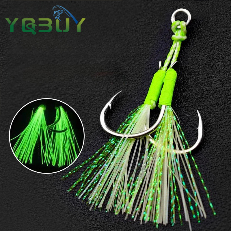 Luminous Fishing Hook 1/0-4/0  - Fishing Lure Jig บทวิจารณ์และราคา