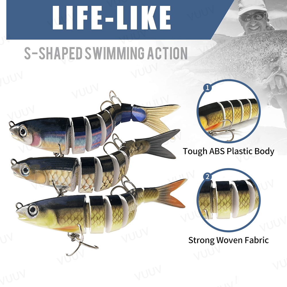 10 pcs Fishing Lures for Bass  - Fishing Lure Swimbait บทวิจารณ์และราคา