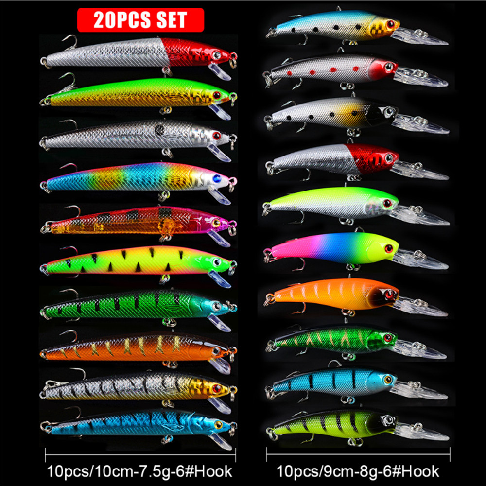 20pcs/lot Minnow Fishing Lures - Fishing Lure Crankbait บทวิจารณ์และราคา