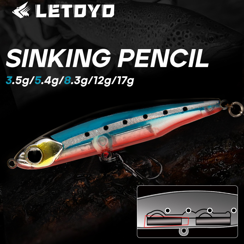 LETOYO Sinking Pencil 17g 12g- - Fishing Lure Spinnerbait บทวิจารณ์และราคา