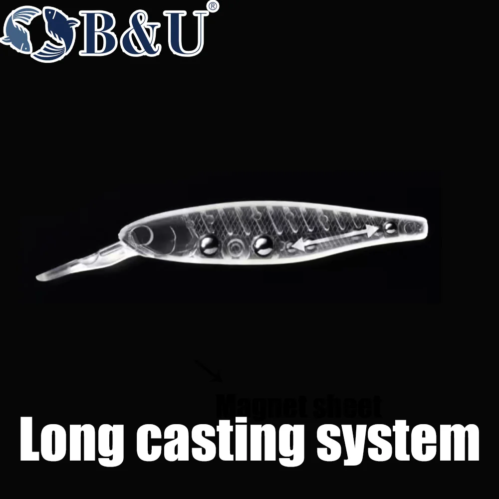 B&U  68mm 3D Printing Shad Sus - Fishing Lure Jerkbait บทวิจารณ์และราคา