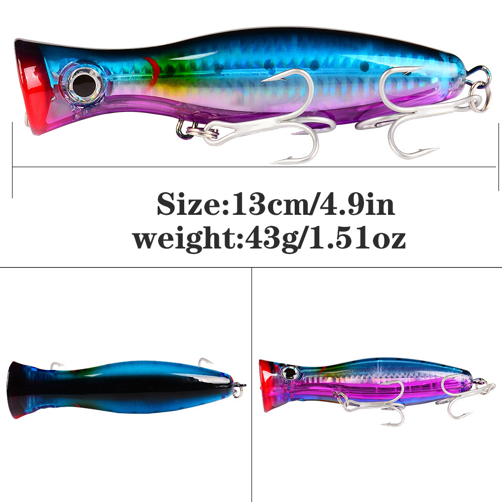 PROBEROS 1pc 13cm 43g Popper F - Fishing Lure Popper บทวิจารณ์และราคา