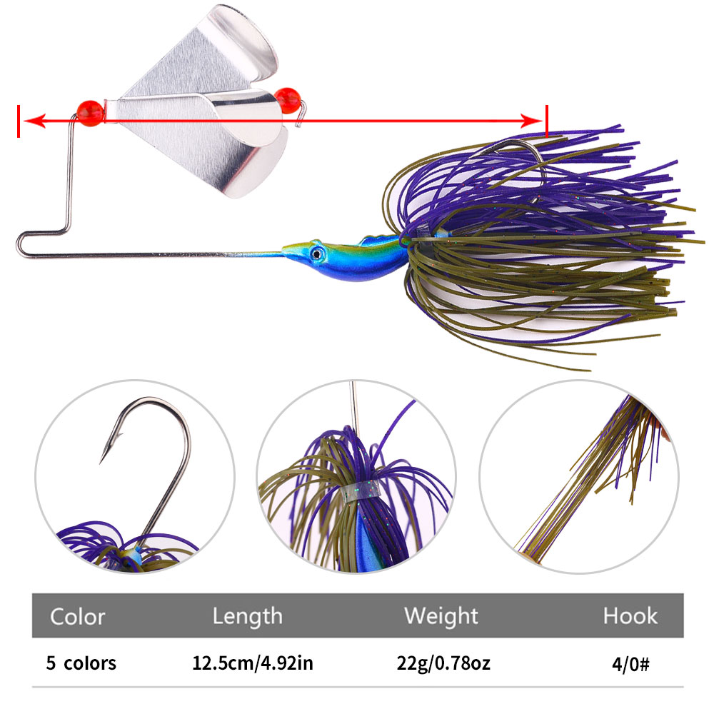 22g Buzzbait Fishing Lure with - Fishing Lure Blade Bait บทวิจารณ์และราคา