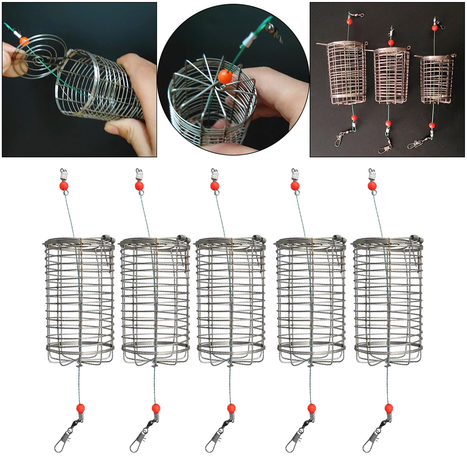 5x Solid Fishing Feeder Cage T - Fishing Lure Box บทวิจารณ์และราคา