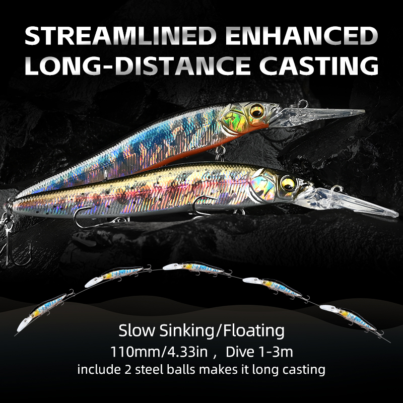 MEREDITH Minnow Wobbler Fishin - Fishing Lure Jerkbait บทวิจารณ์และราคา