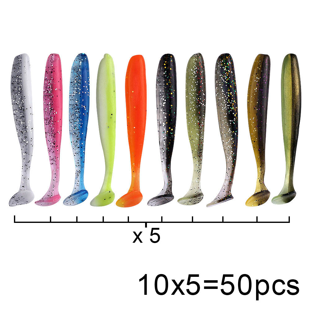 QXO 50 Pcs/Lot Swimbait Soft L - Fishing Lure Soft Plastic บทวิจารณ์และราคา