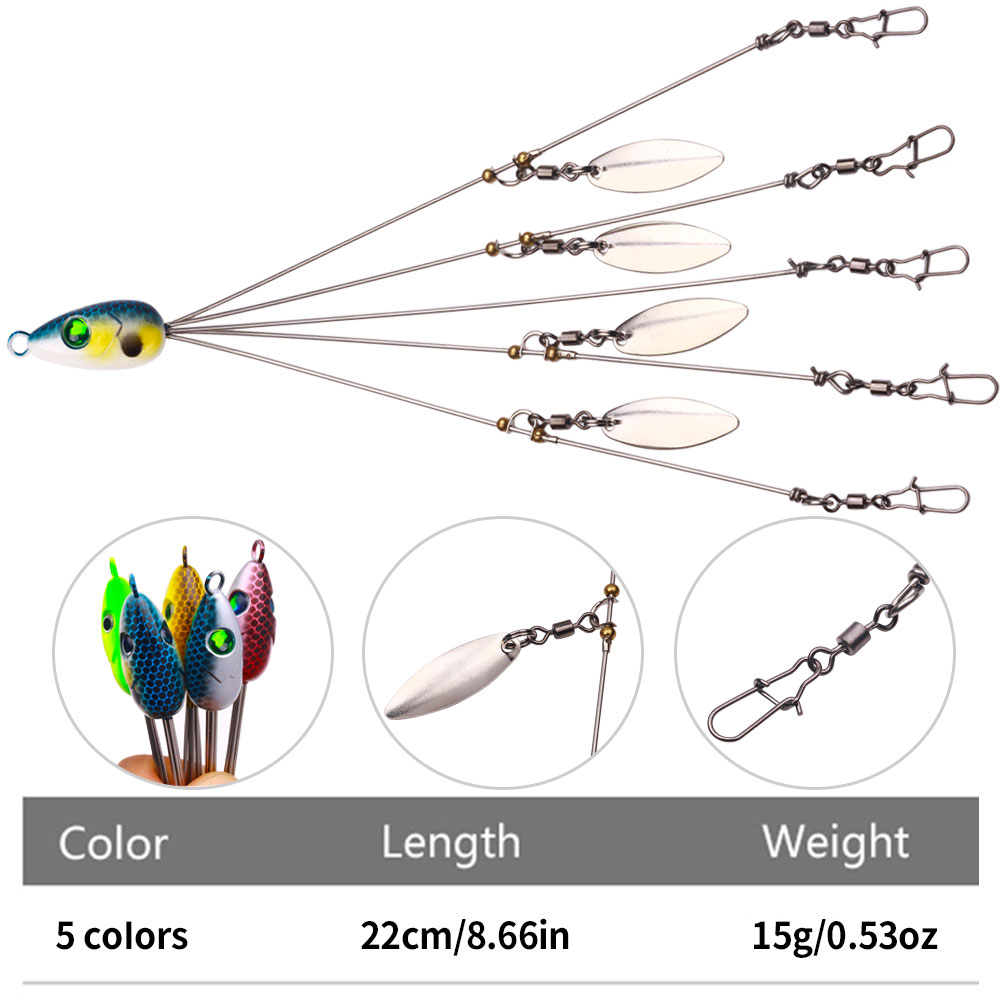 Alabama Rig Spinner Bait Umbre - Fishing Lure Blade Bait บทวิจารณ์และราคา
