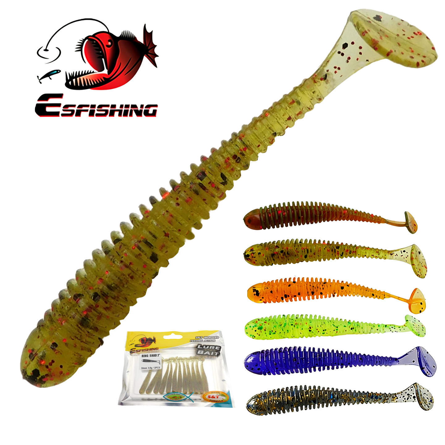 ESFISHING Swing Impact Ring Sh - Fishing Lure Soft Plastic บทวิจารณ์และราคา