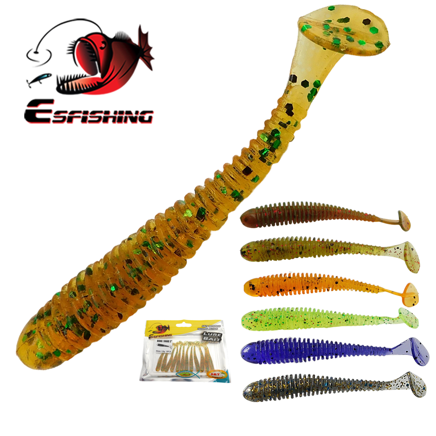 ESFISHING Swing Impact Ring Sh - Fishing Lure Soft Plastic บทวิจารณ์และราคา