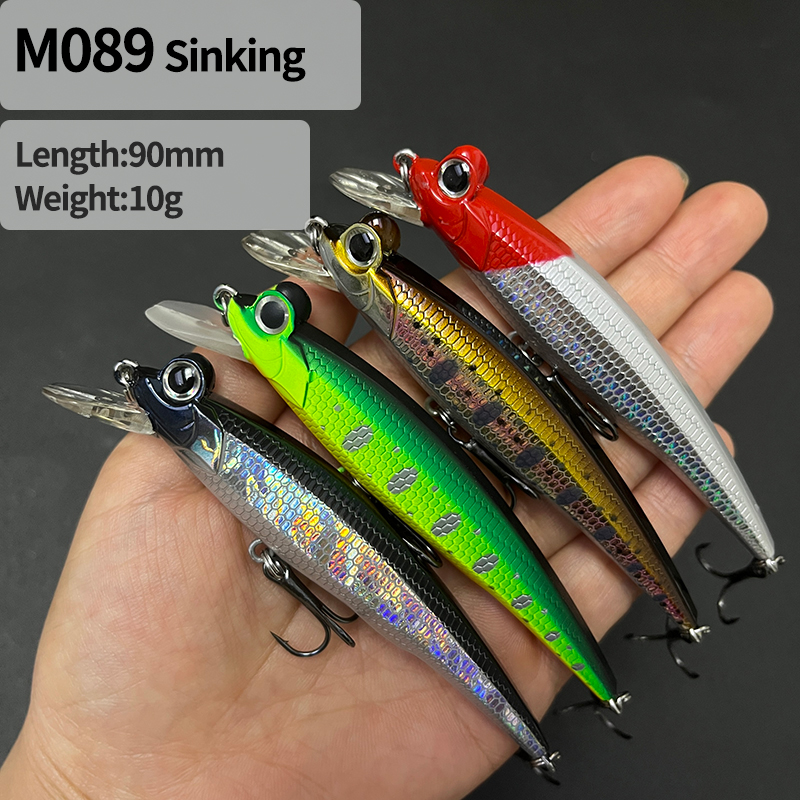 90mm 10g Slow Sinking Jerkbait - Fishing Lure Jerkbait บทวิจารณ์และราคา